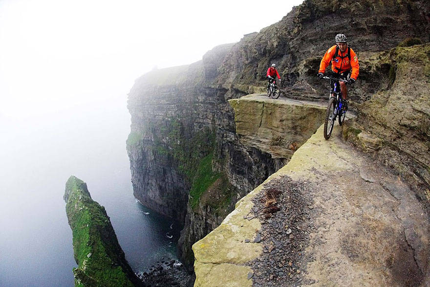 This bike trail along the Cliffs of Moher.