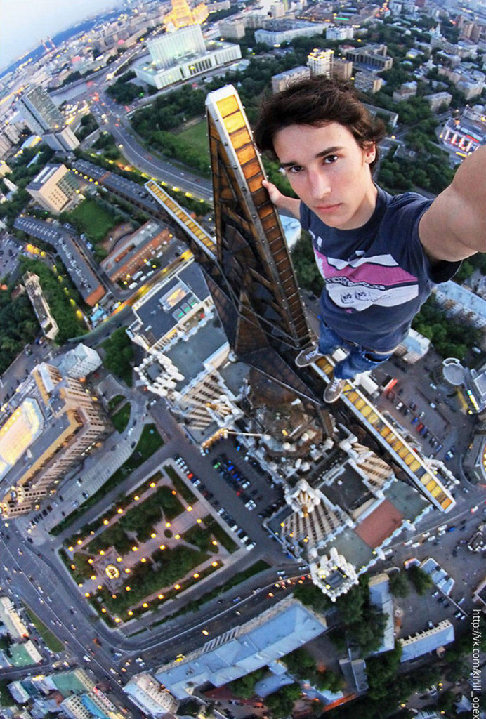 Hanging out anywhere with Kirill Oreshkin, also known as "Russia's Spiderman."
