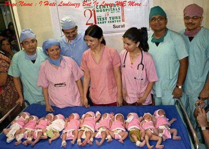 Indian woman gives birth to 11 kids at once