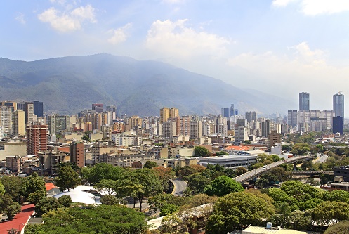 Skyline of Caracas city. Capital of Venezuela