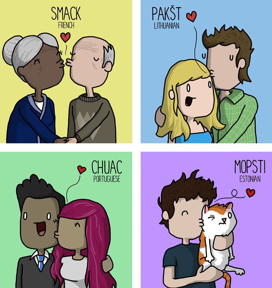 kissing in different languages