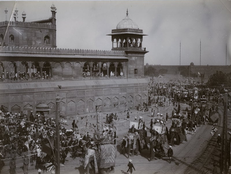 Delhi Durbar Procession with Elephant and Cavalry - 1911