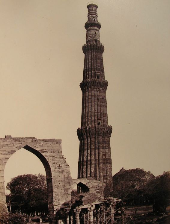 Qutb Minar and Great Arch in Delhi - c1880's