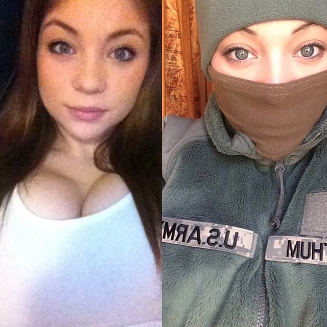 Military Girl Selfie Military Girl Selfie