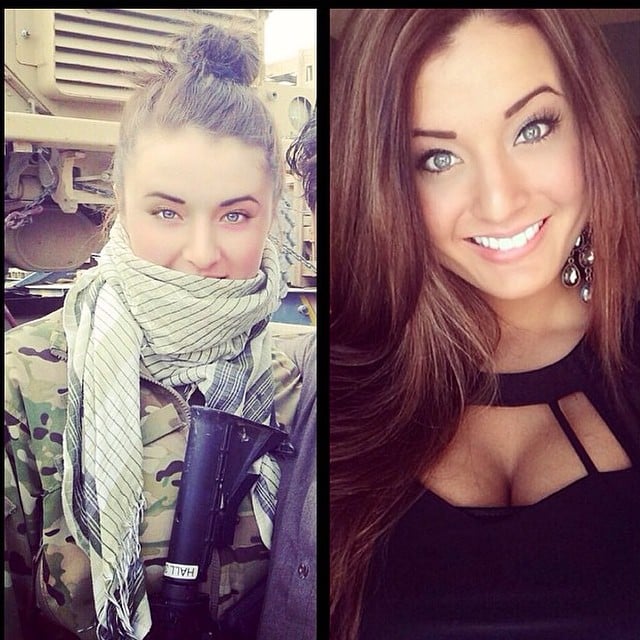 Military Girl Selfie