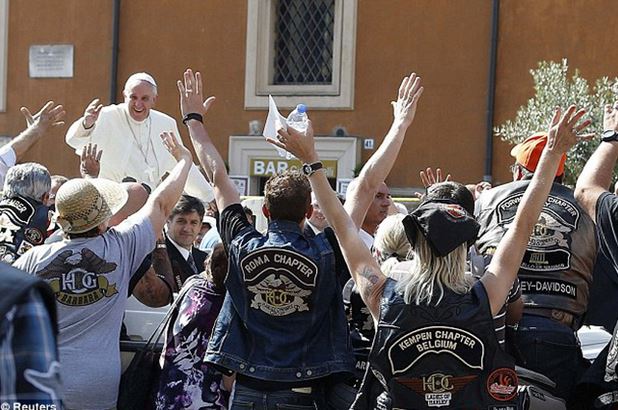 Pope Francis auctioned his motorcycle to benefit the homeless