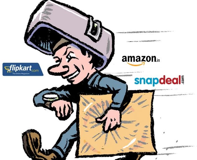 Flipkart, amazon, snapdeal, logistics, delivery on time, india post, online retailers