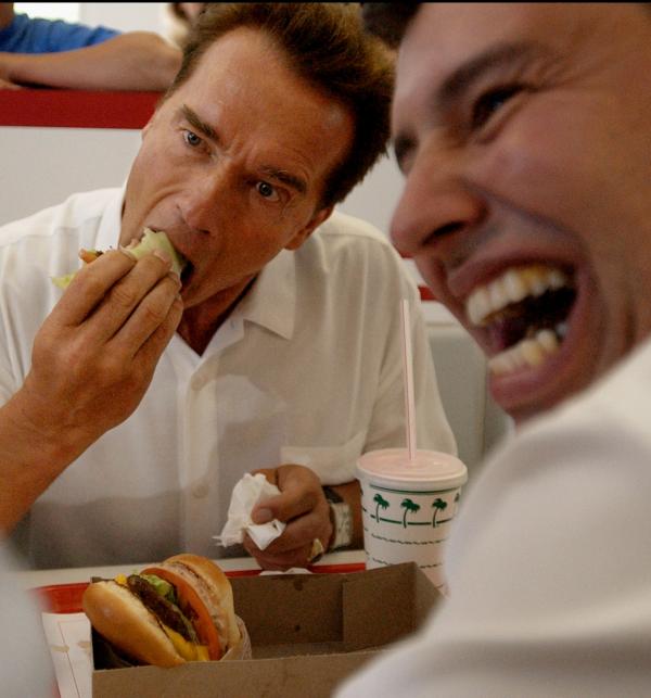 Arnold Schwarzenegger, pol stuffing, united states politicians, crazy photos, gut busting