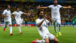 fifa2014,fifa world cup 2014,uruguay defeat italy,greece enter pre-quaterfinals,costa rica vs england,colombia beat japan,suarez bites chiellini,bony,greece,ivory coast