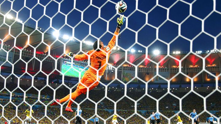 brazil beat chile on penalties,neymar penalty,chile lose,brazil into quarterfinals,Chile defender Gonzalo Jara,bar saves brazil,david luiz,fifa2014,fifa 2014 world cup,colombia beat uruguay,james rodriguez scores brace,james rodriguez wonder goal,colombia face brazil,sao paulo,luis suarez