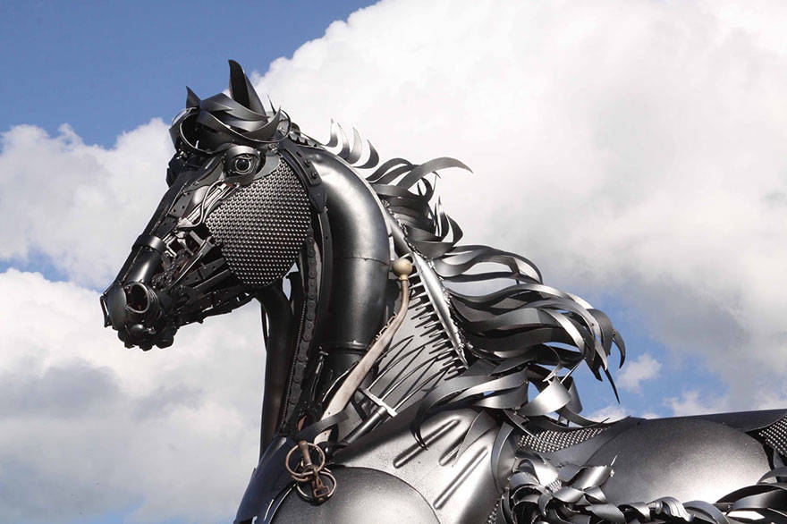 scrap metal sculptor, Bronze sculptor by John Lopez, john lopez, metal recycle idea, Lemmon, scrap metal sculptor in South Dakota, western style sculptures, sculptures using old farm equipment