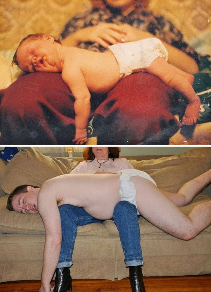 top photo recreations, childhood to adulthood, childhood photos, before and after, amazing photos, wow, Meeting Hulk Hogan