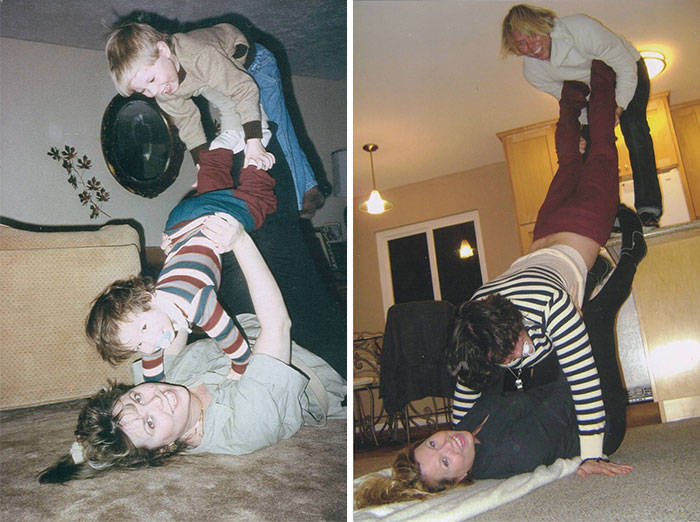 top photo recreations, childhood to adulthood, childhood photos, before and after, amazing photos, wow, Meeting Hulk Hogan