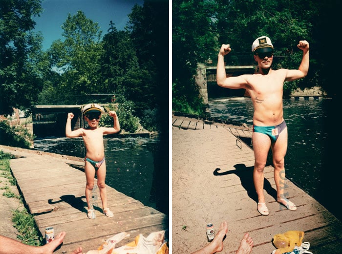 top photo recreations, childhood to adulthood, childhood photos, before and after, amazing photos, wow, Meeting Hulk Hogan