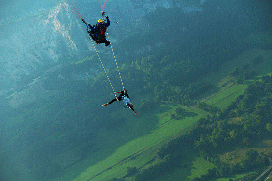 Trapeze paragliding