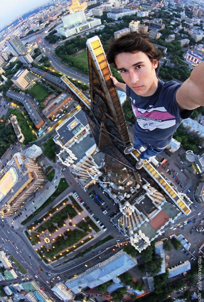 Hanging out anywhere with kirill oreshkin, also known as "russia's Spiderman."