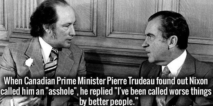 Canadian pm pierre trudeau vs richard nixon