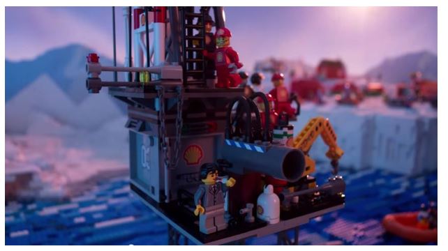 Royal dutch shell lego, shell corporation, greenpeace, lego, greenpeace against shell, emotional advertisement, lego movie theme, greenpeace protest against shell