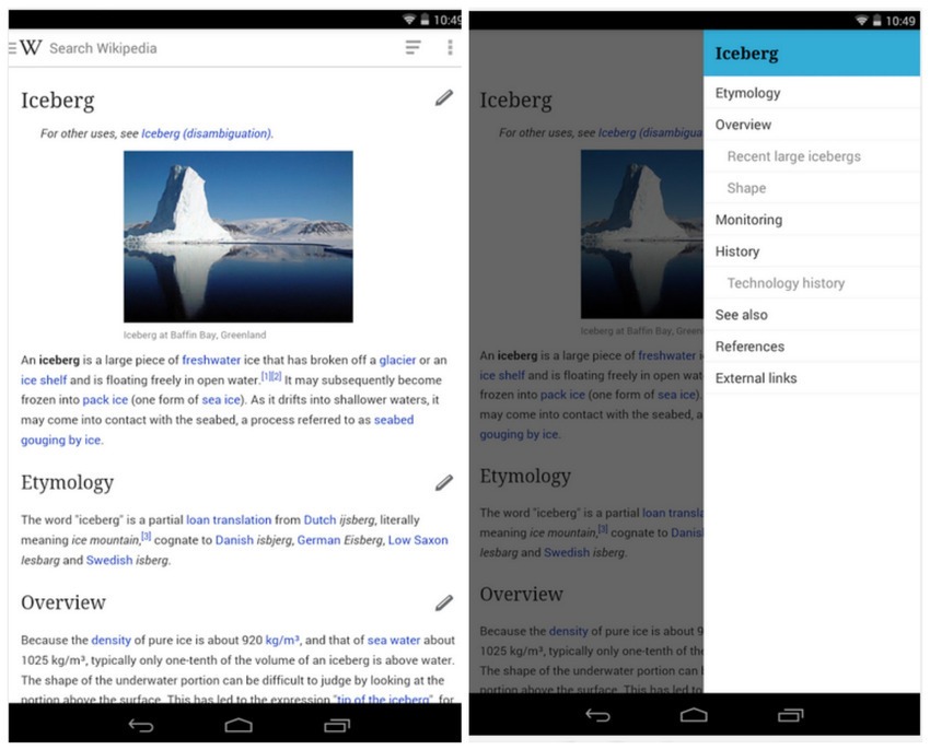 Wikipedia app