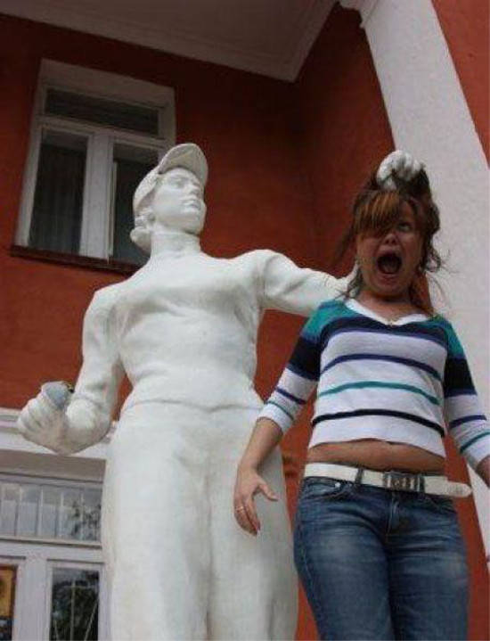 People brought statues to life 10