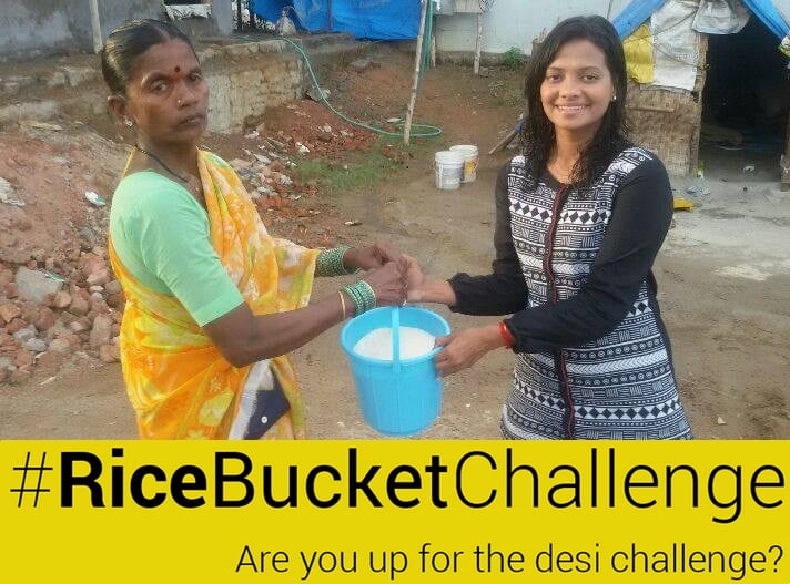 Rice Bucket Challenge Desi Version of Ongoing ALS Bucket Challenge