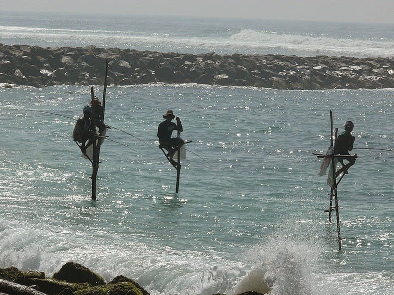 sri lanka, Stilt Fishermen, dying tradition, unawatuna, weligama, travel