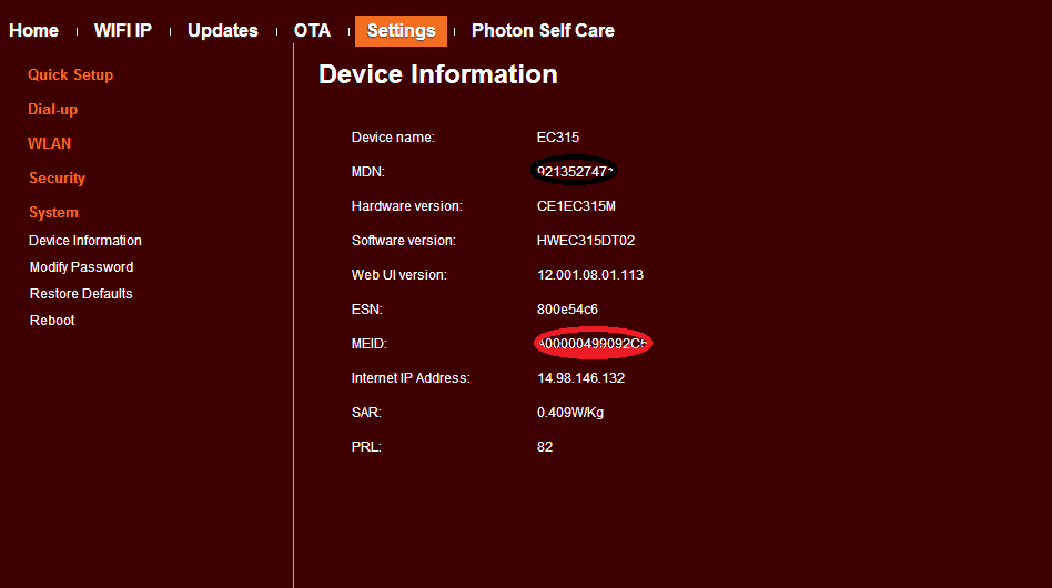 Tata photon wifi settings, photon max settings