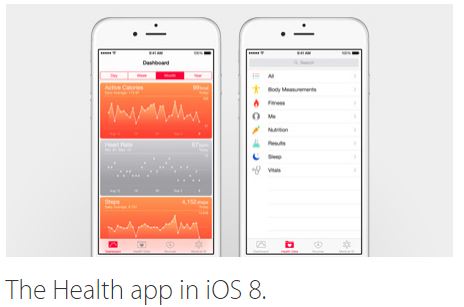 Health app in ios