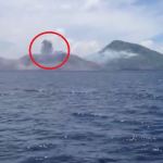 volcano erupts