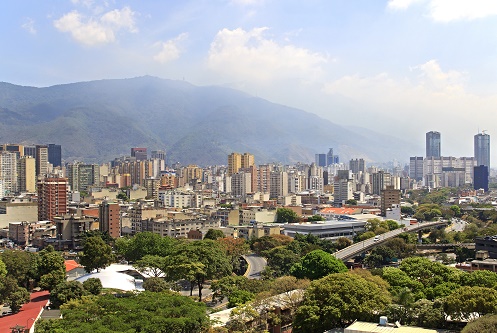 Skyline of Caracas city. Capital of Venezuela