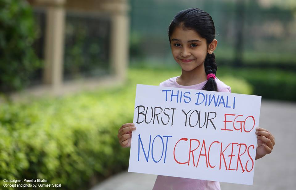 Diwali 2014, go green, say no to crackers, pollution, save earth, india