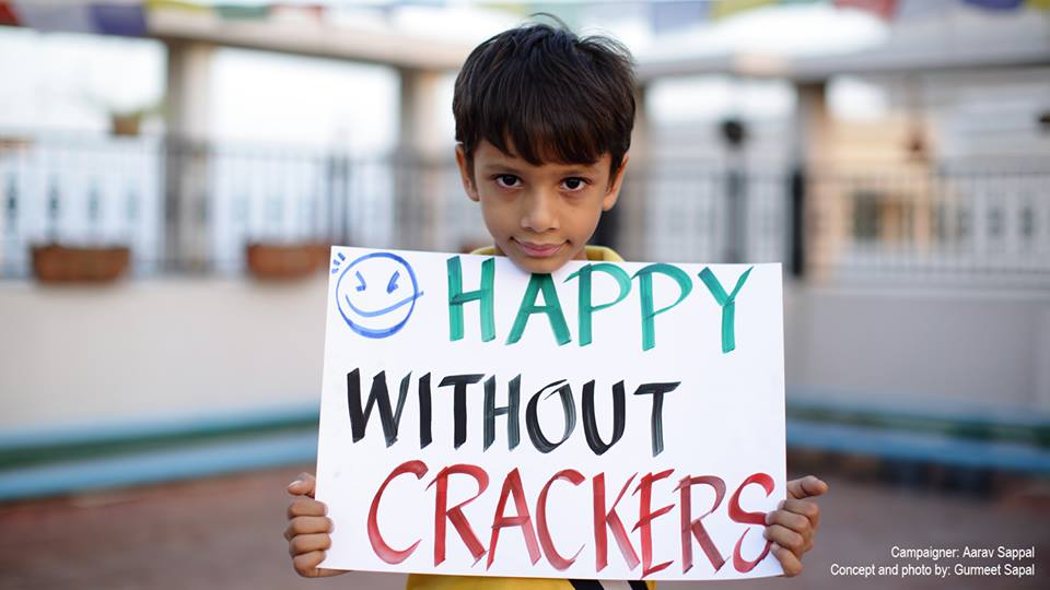 Diwali 2014, go green, say no to crackers, pollution, save earth, india