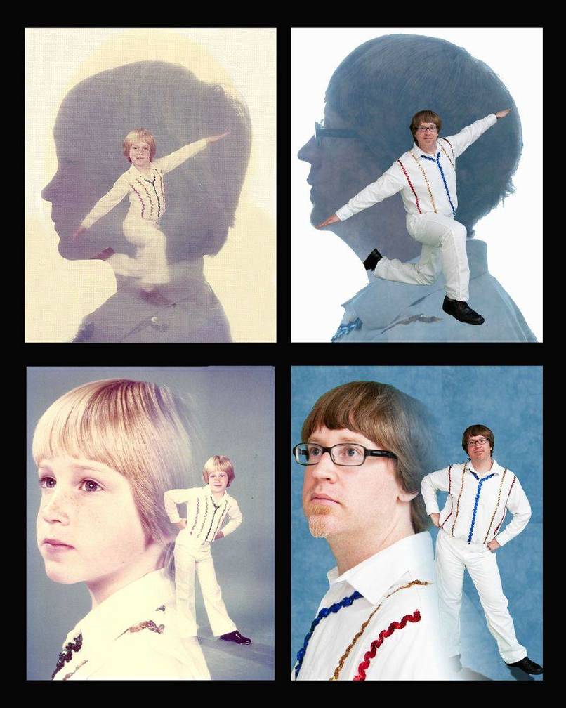 childhood photos, creativity, photos recreation, adult in childhood, baby picture, baby vs adult, lol, omg, wtf, rofl, love, hilarious, recreate baby images