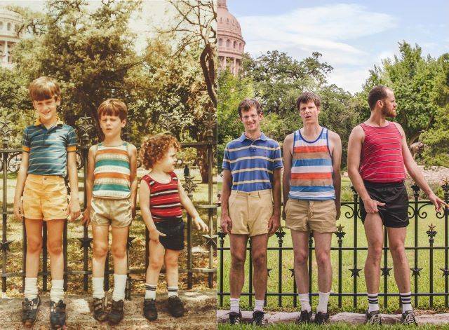childhood photos, creativity, photos recreation, adult in childhood, baby picture, baby vs adult, lol, omg, wtf, rofl, love, hilarious, recreate baby images