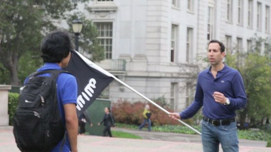 surprising reaction to ISIS, campus, isis, israel, flags, berkeley, viral video, omg, wtf, lol, shocking video, news video, terrorist