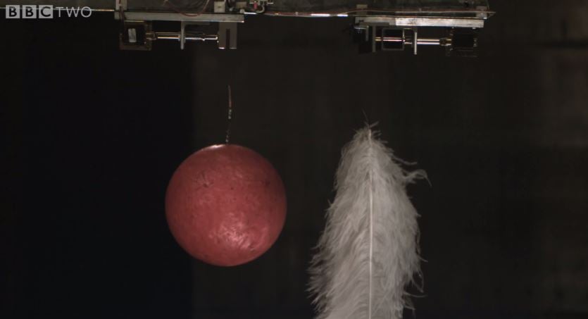 Feather and a Bowling Ball
