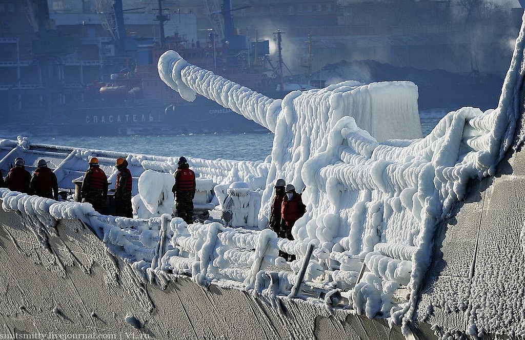 russia, korea, korean warship in russia, vladivostok, great russia, cold, winter in russia, freezing ship
