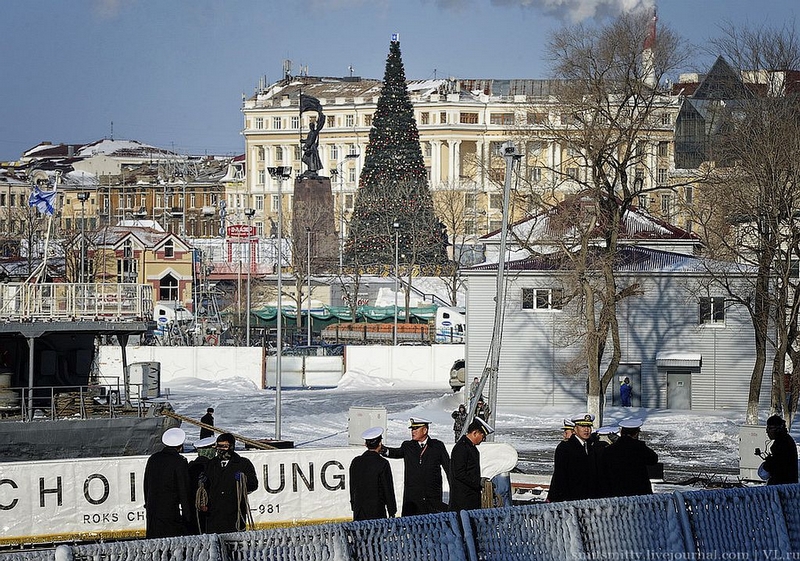 Russia, korea, korean warship in russia, vladivostok, great russia, cold, winter in russia, freezing ship