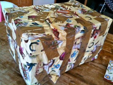 7. Wrapping Christmas presents for loved ones. Reality