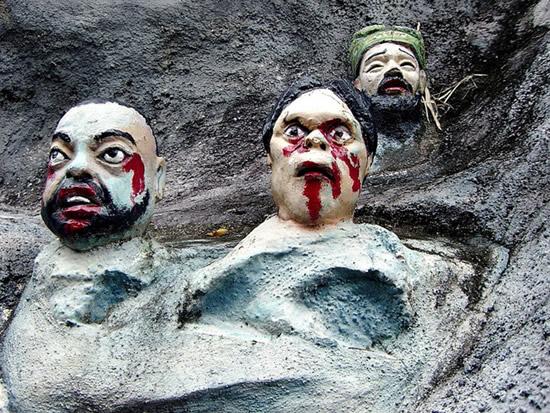 haw par villa, places, singapore, theme parks, travel, sculpture, WTF, woman breastfeeding statue, chinese mythological