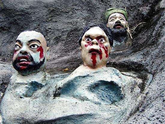 Haw par villa, places, singapore, theme parks, travel, sculpture, wtf, woman breastfeeding statue, chinese mythological