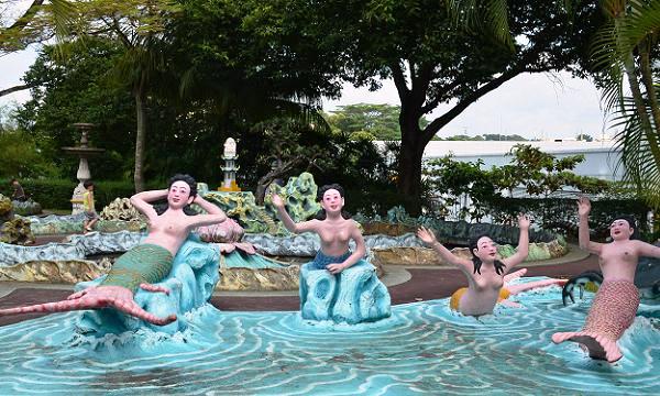 Haw par villa, places, singapore, theme parks, travel, sculpture, wtf, woman breastfeeding statue, chinese mythological