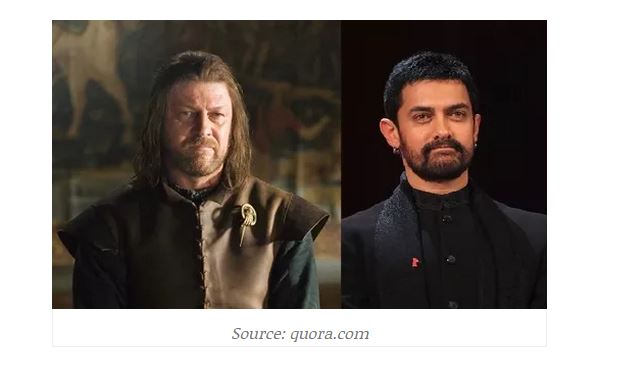 Aamir khan as eddard stark