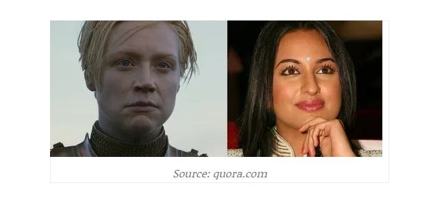 Sonakshi sinha as brienne of tarth