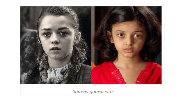 Swini khara as arya stark