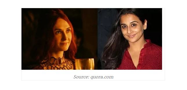 Vidya balan as melisandre