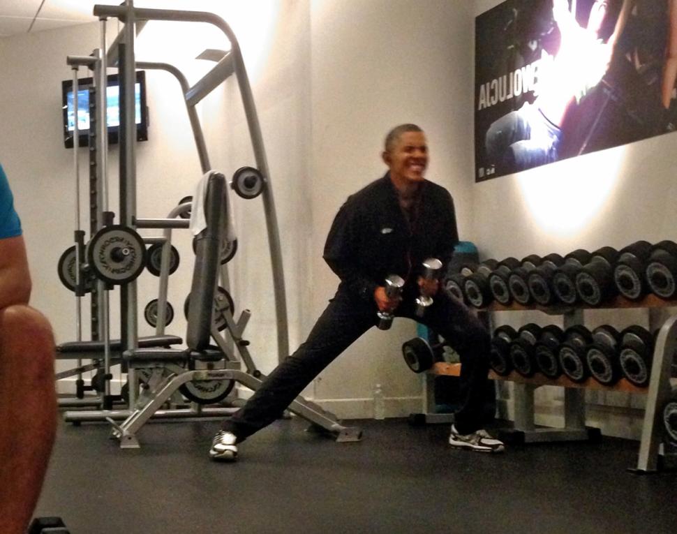 Obama gyming