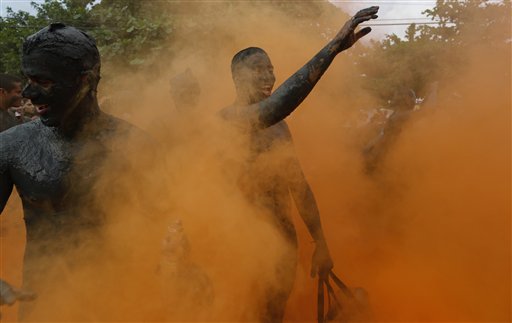 APTOPIX Brazil Mud Carnival