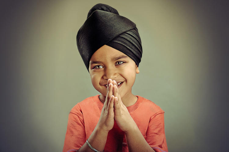 Sikh kid in turban