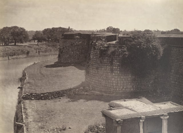 Ruined fort at bangalore was taken by nicholas bros in the 1860s